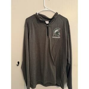 Michigan State Spartans 1/4 Zip Pullover XL Gray Captivating Apparel